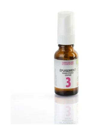Bach flowers - complex n ° 3 exhaustion 20 ml of floral water Les Sens des Fleurs New Arrival