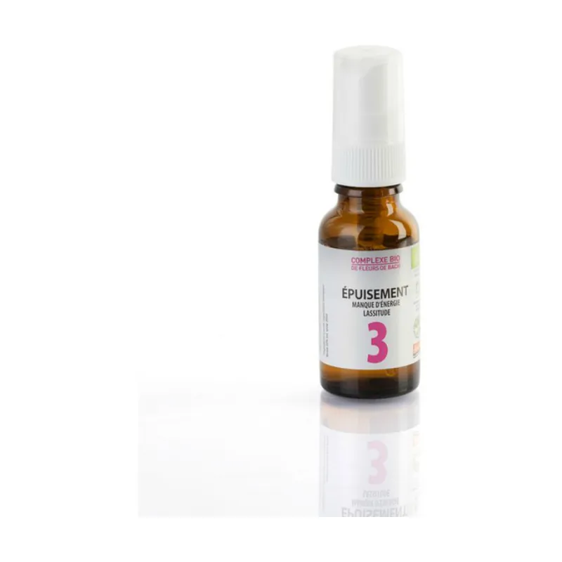 Bach flowers - complex n ° 3 exhaustion 20 ml of floral water Les Sens des Fleurs New Arrival