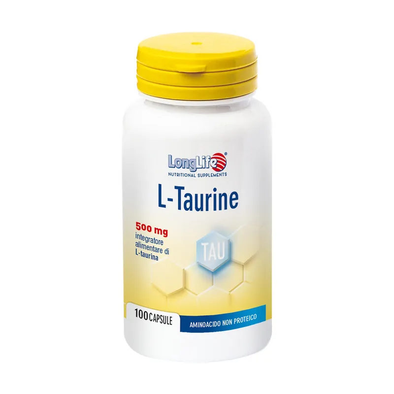 L Taurine 100 capsules of 620mg Longlife Certified
