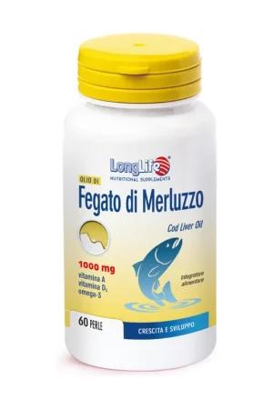 Trusted Brand Cod liver oil 1000 mg 60 softgels of 1.5g Longlife