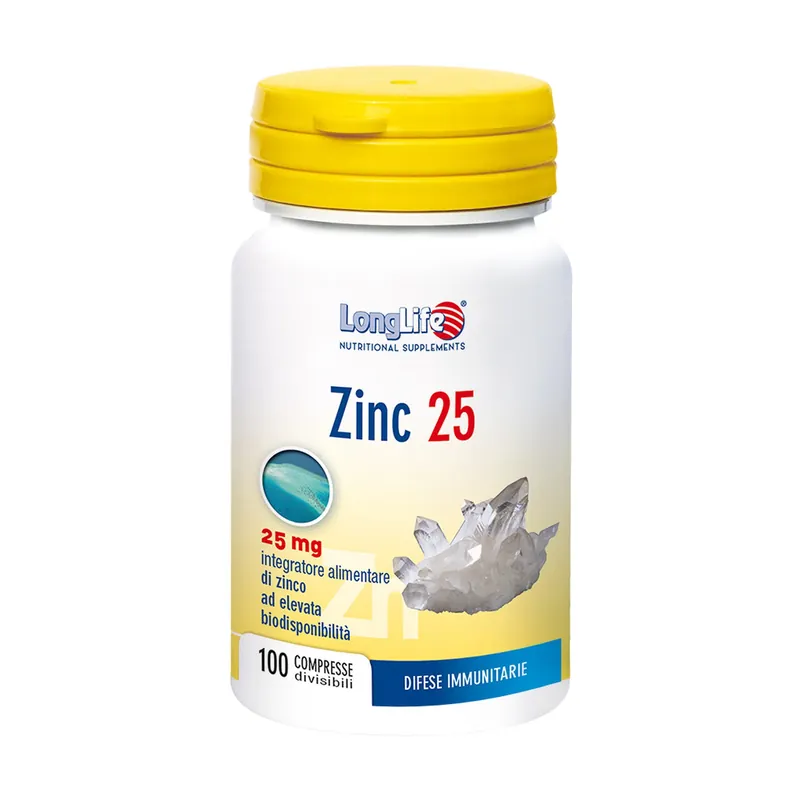Same Day Shipping Zinc 25 100 tablets of 350mg Longlife