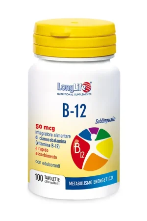 Buy Today B12 100 Sublingual pills of 50μg Longlife