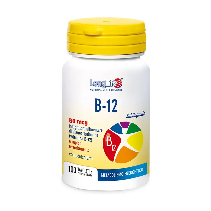 Buy Today B12 100 Sublingual pills of 50μg Longlife