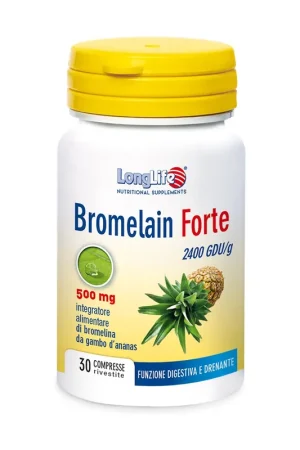 Bromelain forte 500 mg 30 tablets of 900mg Longlife Instant Buy