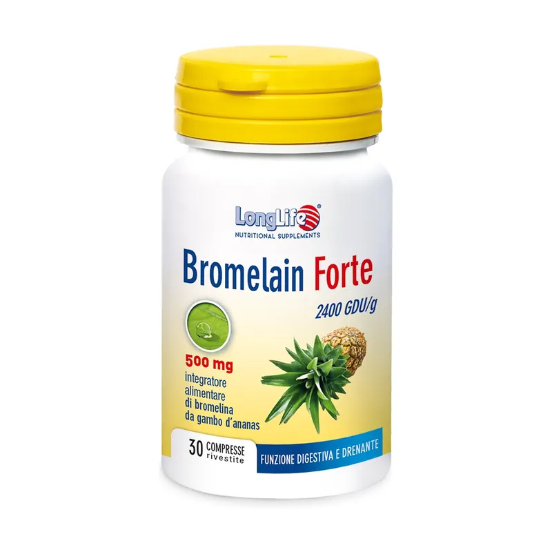 Bromelain forte 500 mg 30 tablets of 900mg Longlife Instant Buy