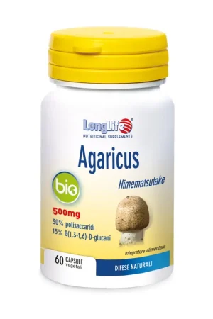 Agaricus Bio 60 vegetable capsules of 595mg Longlife Final Sale