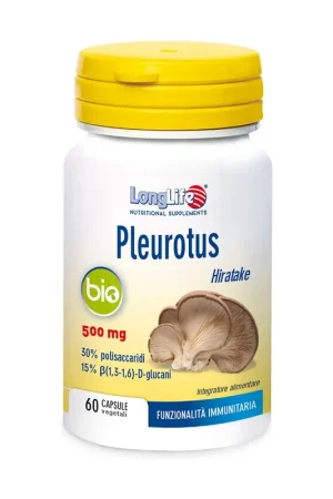 Bio Pleurotus 60 vegetable capsules of 595mg Longlife High Quality