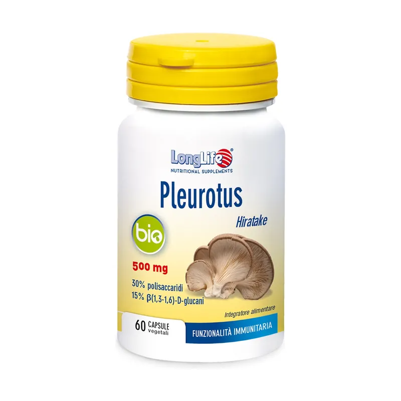 Bio Pleurotus 60 vegetable capsules of 595mg Longlife High Quality