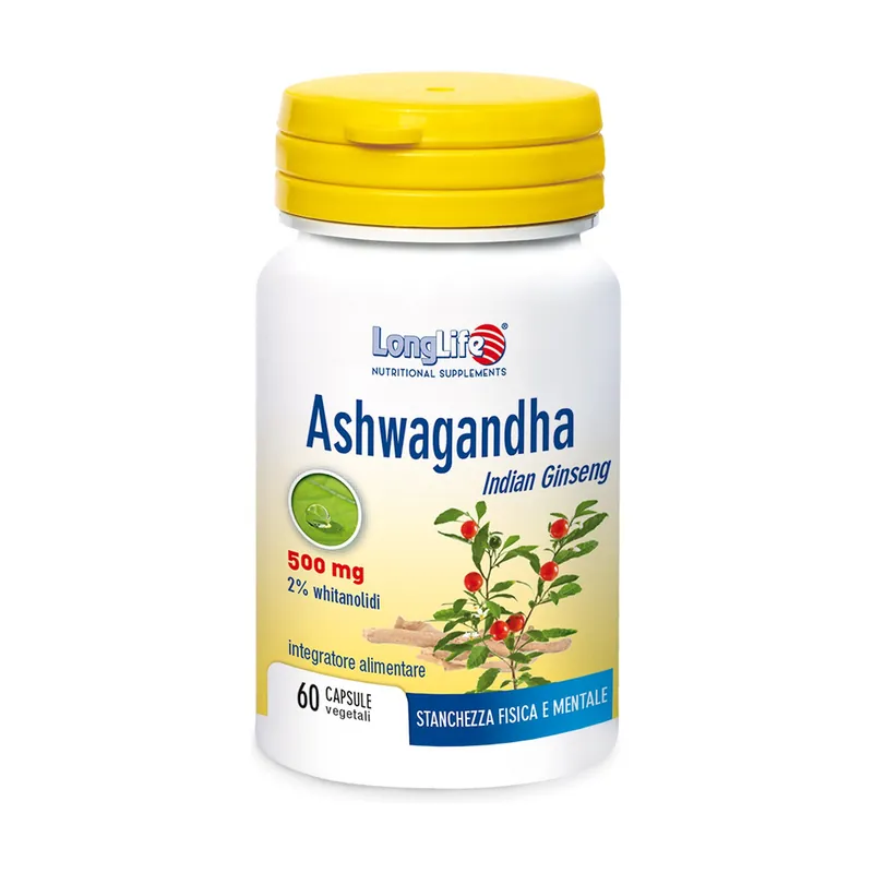 Ashwagandha 60 vegetable capsules of 600mg Longlife Save Now