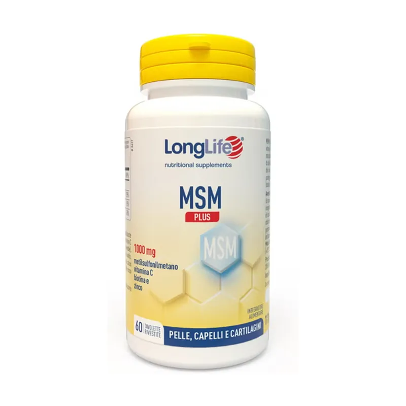 Mega Sale MSM plus skin, hair and cartilage 60 tablets of 1850mg Longlife