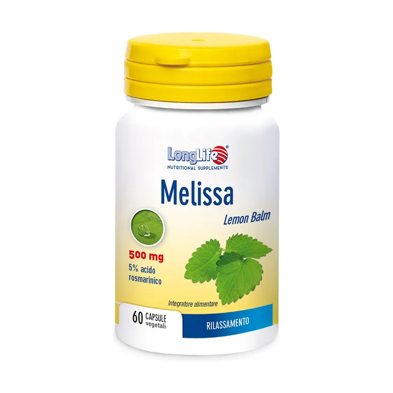 Melissa 60 vegetable capsules of 650mg Longlife High Quality