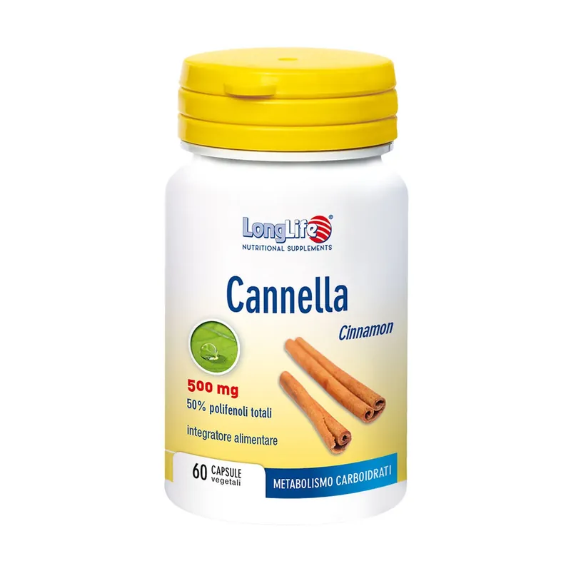 Cinnamon 500mg metabolism 60 capsules Longlife Fast Shipping