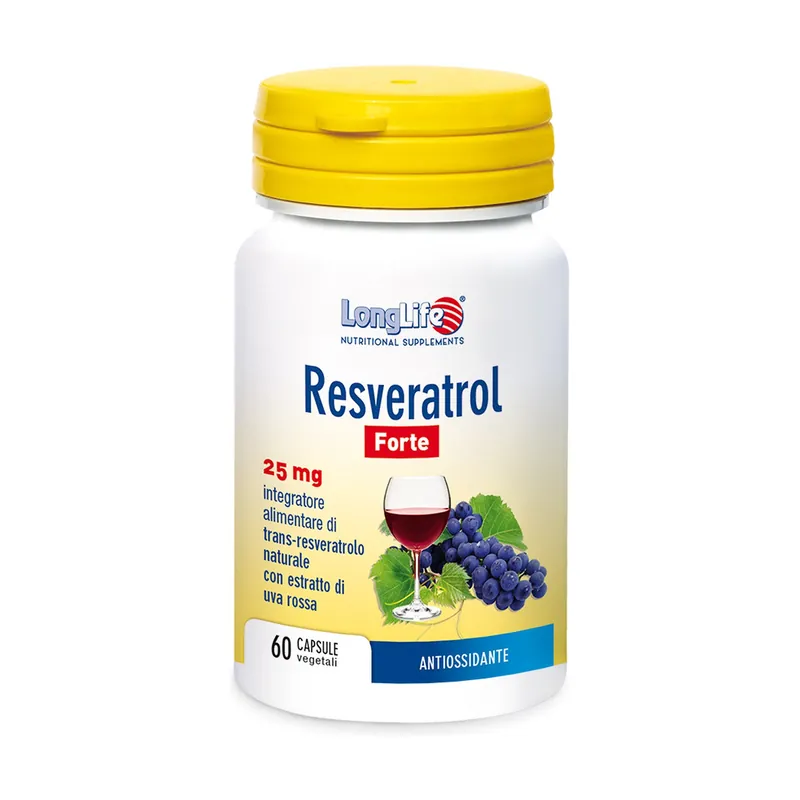 Resveratrol Forte 60 vegetable capsules of 600mg Longlife Deal