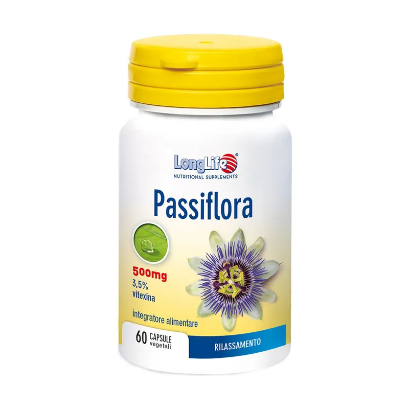 Affordable passionflower 60 vegetable capsules of 600mg Longlife
