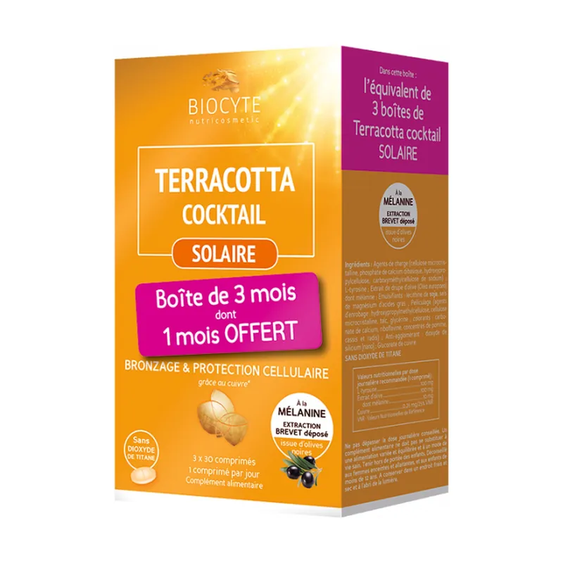 Solar terracotta pack 90 tablets Biocyte Free Returns