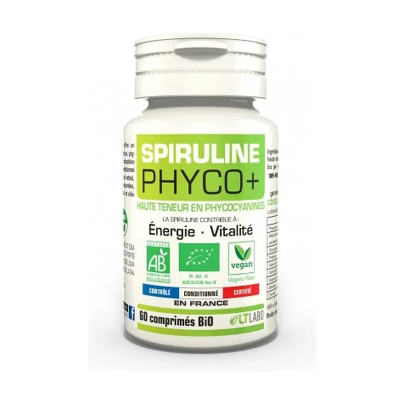 Organic Spirulina Phyco + 60 tablets LT Labo Super Sale