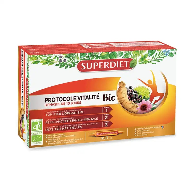 Factory Price Organic vitality protocol 30 ampoules Superdiet