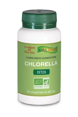 While Supplies Last Organic Chlorella 90 tablets of 500mg Aosa Véritable