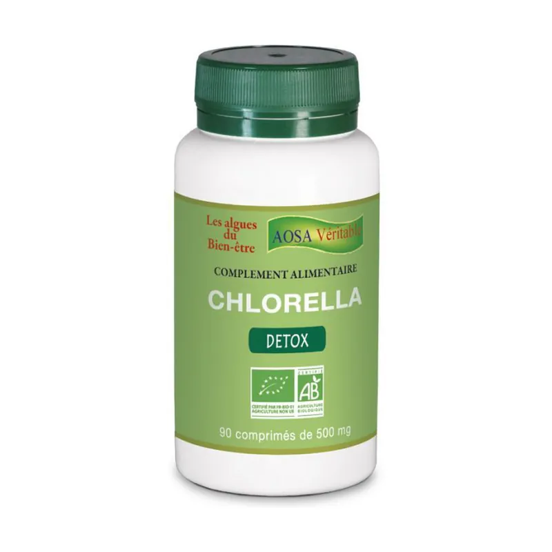 While Supplies Last Organic Chlorella 90 tablets of 500mg Aosa Véritable