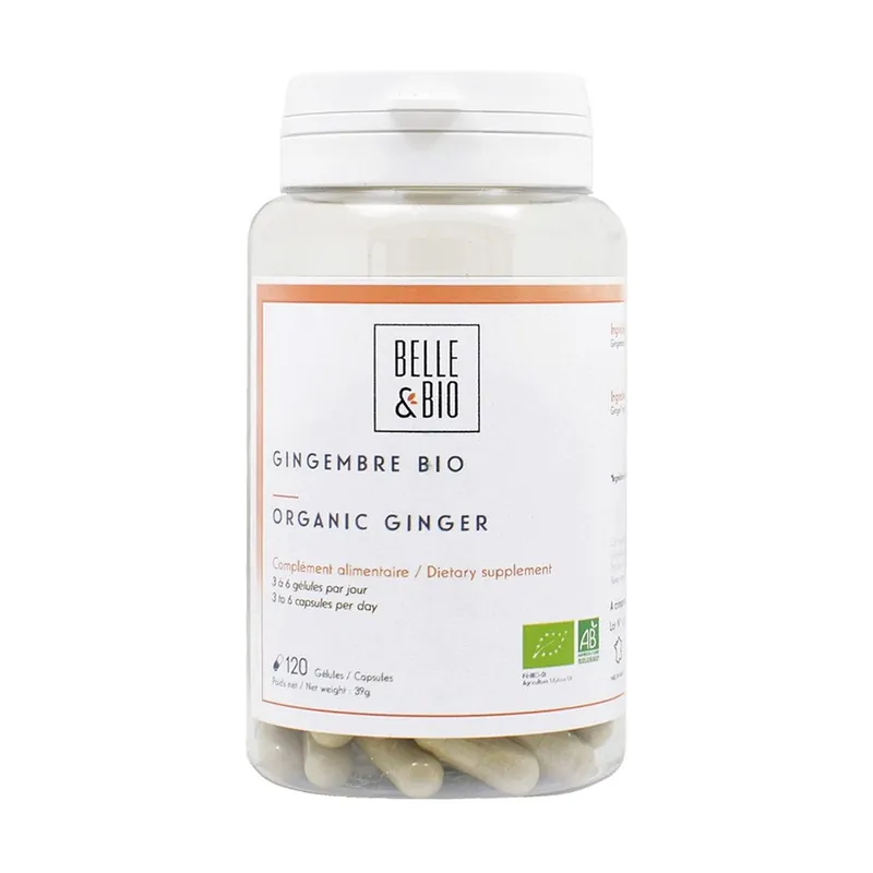 Organic ginger 120 vegetable capsules Belle et Bio Bargain