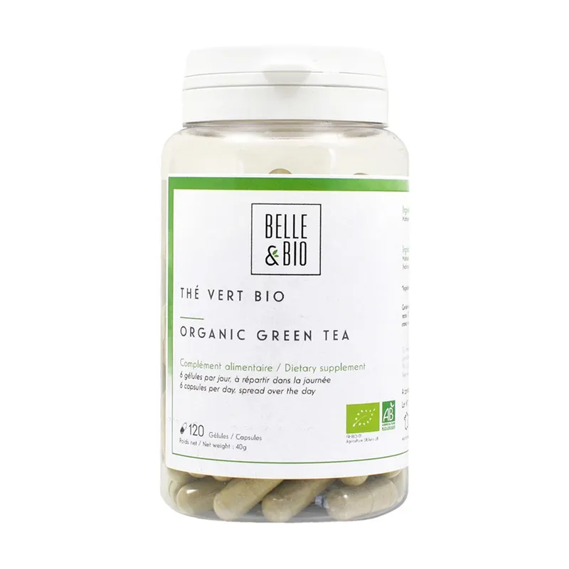 Mega Sale Organic green tea 120 vegetable capsules Belle et Bio
