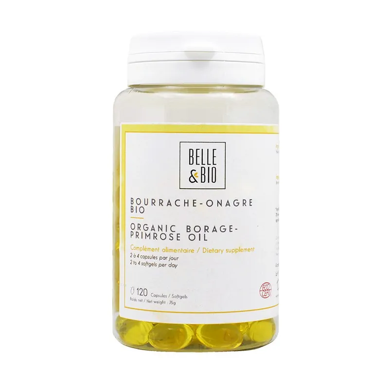 Don't Miss Out Evening primrose organic borage 120 capsules Belle et Bio
