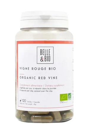 Organic red vine 120 vegetable capsules Belle et Bio Brand New
