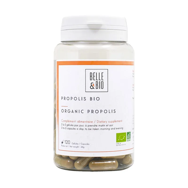 Organic propolis 120 vegetable capsules Belle et Bio Buy Online