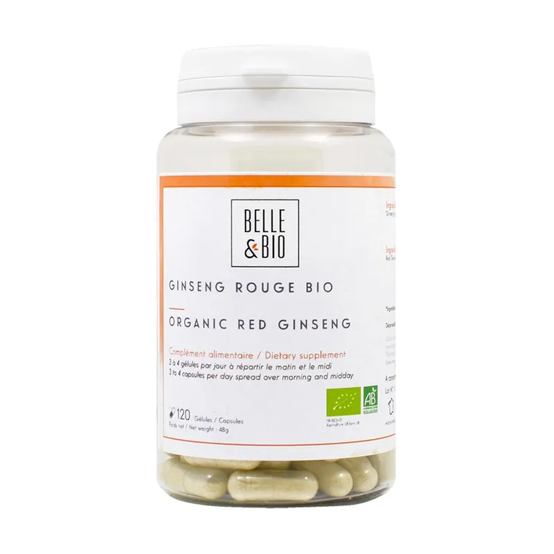 Hassle-Free Returns Organic red ginseng 120 vegetable capsules Belle et Bio