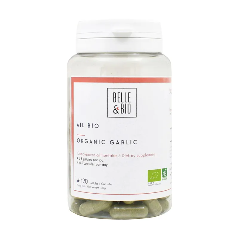 Top Rated Organic garlic 120 vegetable capsules Belle et Bio