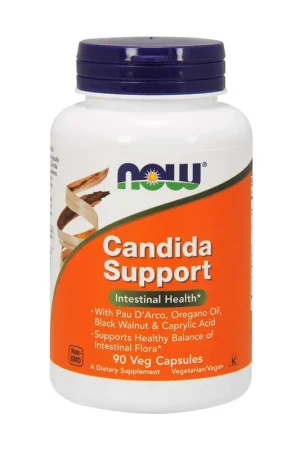 Candida Support (Pau d‘Arco, Oil of Oregano, Black Walnut, and Caprylic Acid) 90 vegetable capsules NOW Foods Markdown