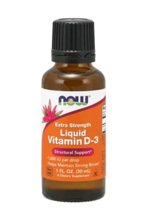 Extra Strong Liquid Vitamin D3 30 ml NOW Foods Factory Price