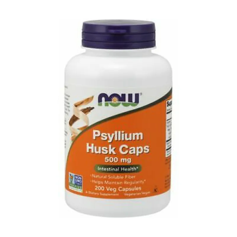 Shop Now Psyllium Husk 500mg 200 capsules NOW Foods