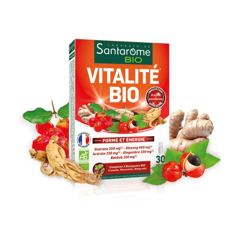 Price Cut Organic Vitality 30 vegetable capsules Santarome