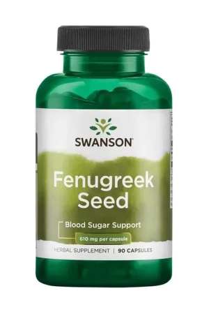 Fenugreek Seed 610 mg 90 capsules Swanson Fan Favorite