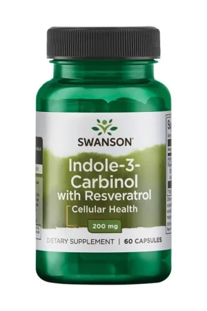 Limited Offer Indole-3-Carbinol with Resveratrol 200 mg 60 capsules Swanson