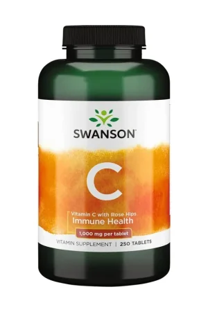 Vitamin C With Rose Hips Extract 1000 mg 250 capsules Swanson Best Seller