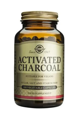 Activated Vegetable Charcoal 100 vegetable capsules Solgar Buy Online