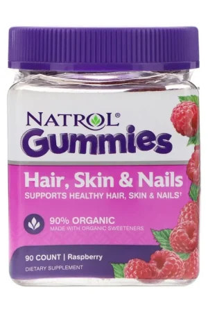 High Quality Hair, Skin & Nails Gummies, Raspberry 90 Jelly beans Natrol