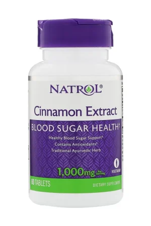 Cinnamon Extract, 1000mg 80 tablets Natrol Hassle-Free Returns