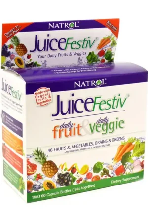 Luxury JuiceFestiv, Daily Fruits & Veggie x 2 2x60 caps Natrol