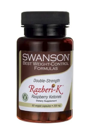 Professional Grade Double Strength Razberi-K, 200mg 60 vegetable capsules Swanson