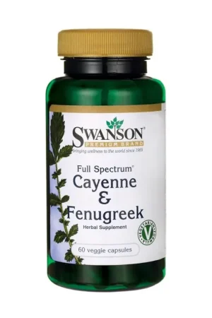 Sale Full Spectrum Cayenne & Fenugreek 60 vegetable capsules Swanson