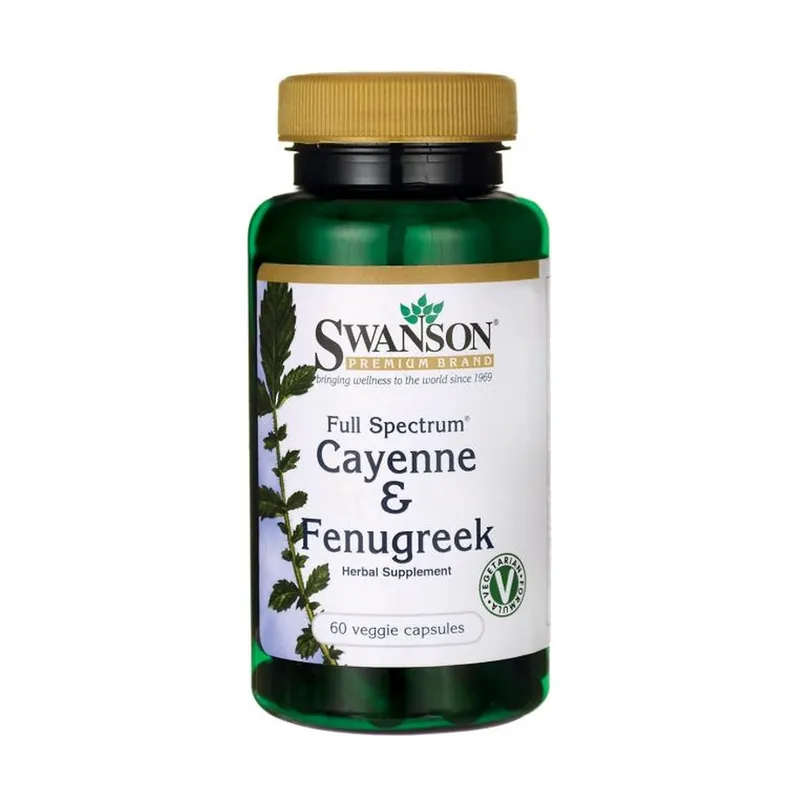 Sale Full Spectrum Cayenne & Fenugreek 60 vegetable capsules Swanson