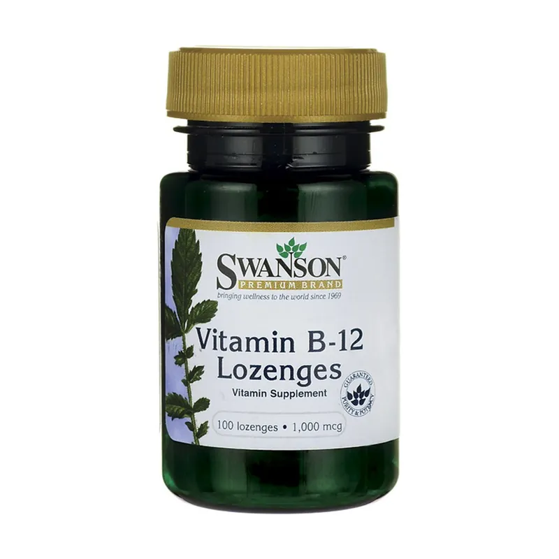 Vitamin B-12 Lozenges, 1000mcg 100 Sublingual pills Swanson Authentic