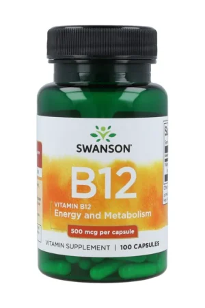 Vitamin B-12, 500mcg 100 capsules Swanson While Supplies Last