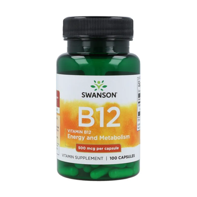 Vitamin B-12, 500mcg 100 capsules Swanson While Supplies Last