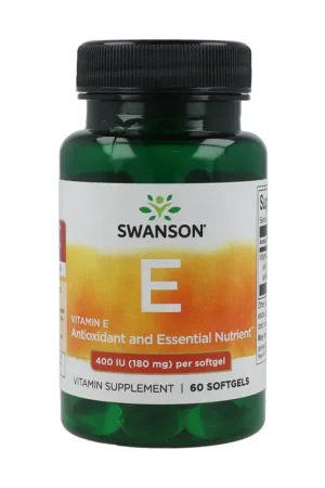 Vitamin E, 400 IU 60 softgels Swanson Same Day Shipping
