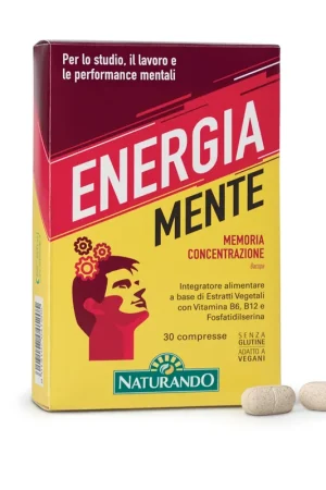 Energy mind memory and concentration 30 tablets Naturando Next Day Delivery