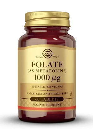 Folate (as Metafolin) 1000 µg 60 tablets Solgar Price Drop